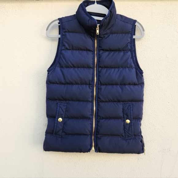 J.Crew Petite Mountain Down Navy Puffer Vest - Picture 2 of 11